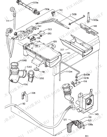 Взрыв-схема стиральной машины Privileg 020322 4 - Схема узла Hydraulic System 272